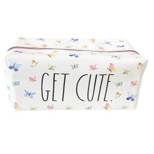 NEW Rae Dunn 🦋🦋GET CUTE.🦋🦋Cosmetic Bag
